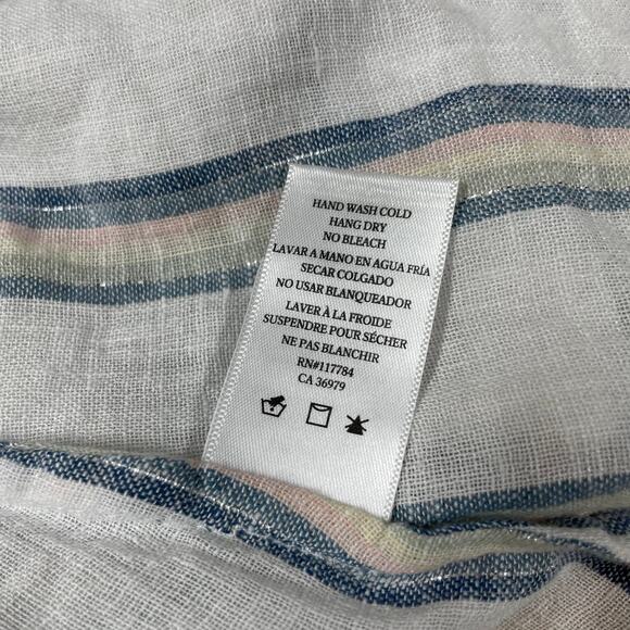 Rails NWT Angelina Smocked Waist Mini Dress Linen Blend Ryland Stripe Size XXS - Picture 13 of 13